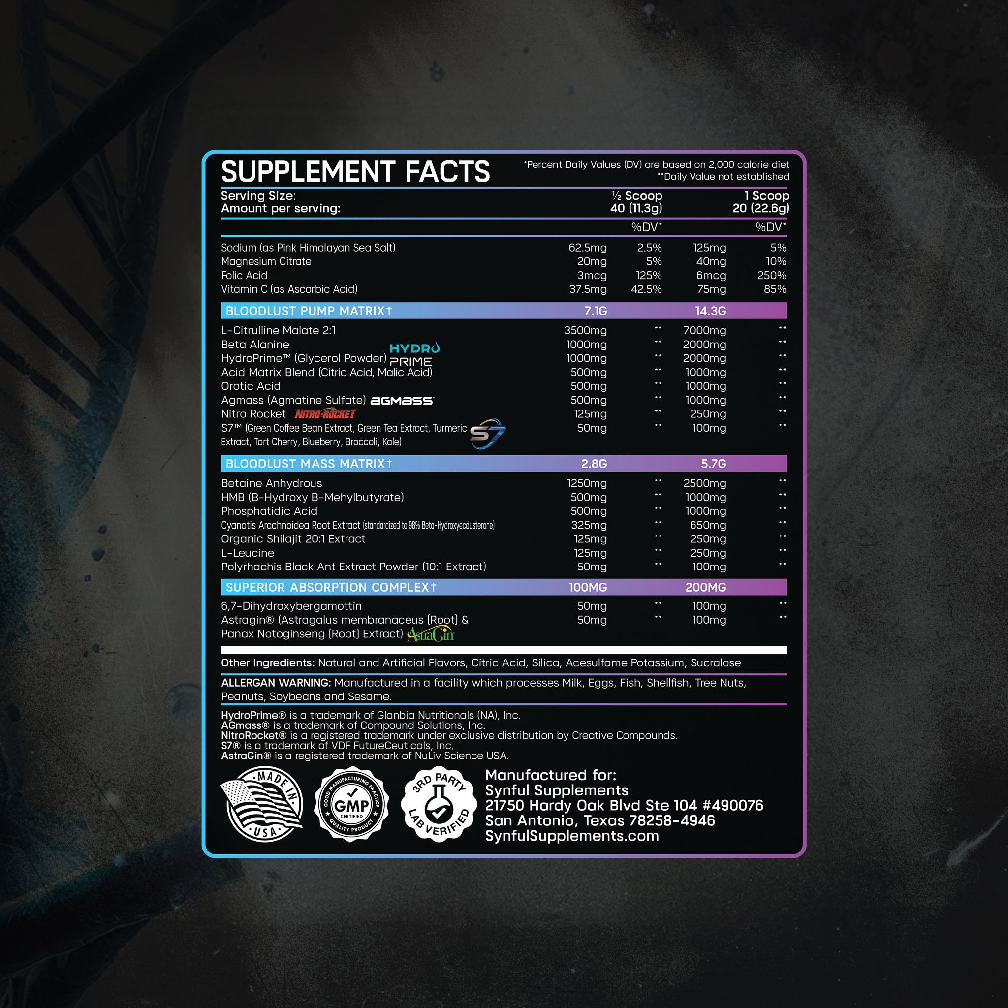 Bloodlust Mass: Non Stim Activator