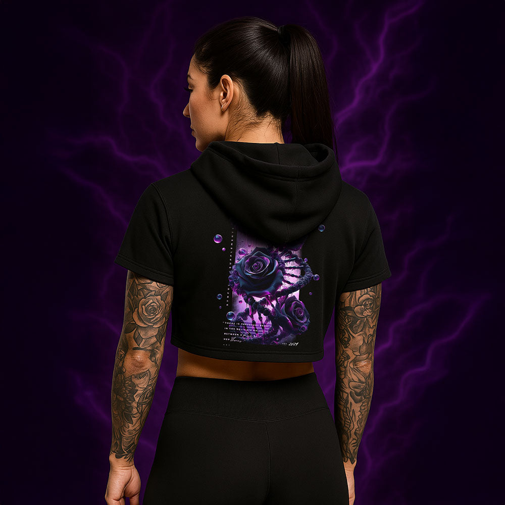 Darkrose Cropped Hoodie