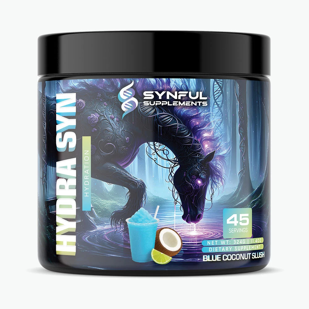 Hydra Syn hydration powder — Blue Coconut Slush, 45 servings