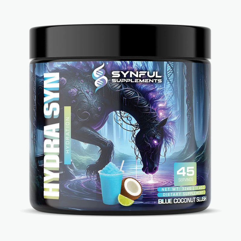 Hydra Syn hydration powder — Blue Coconut Slush, 45 servings